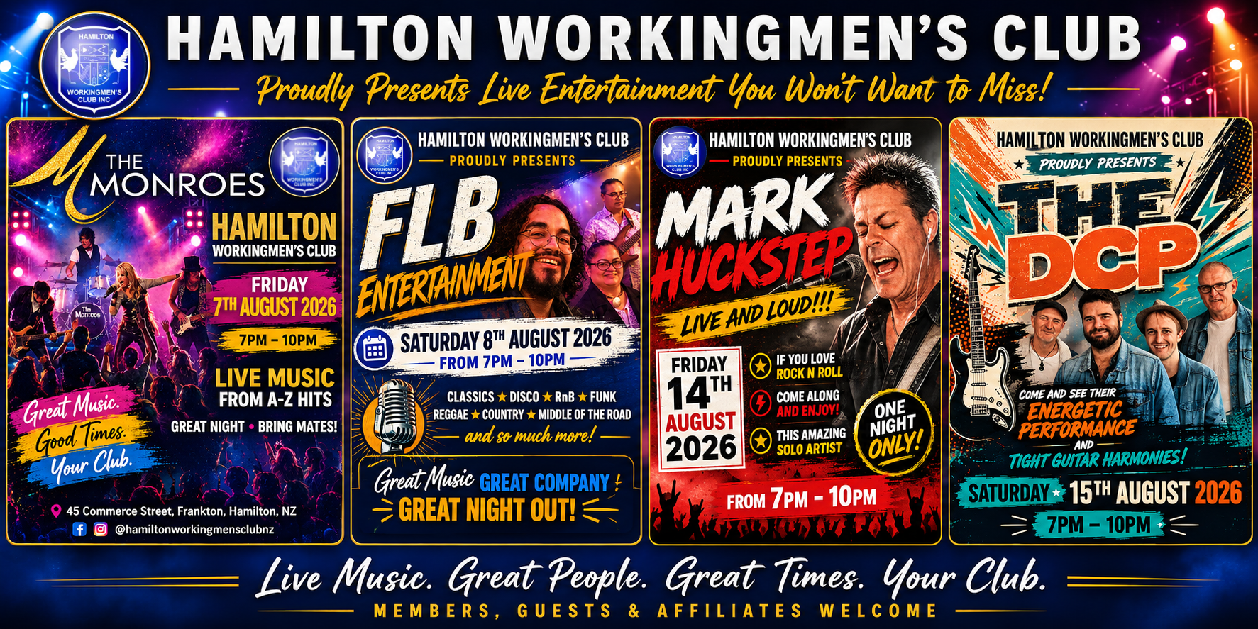 Entertainment x 4 Bands 7 Aug to 15 Aug 20206